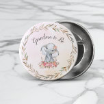Badge Rond 7,6 Cm Grand-mère pour être éléphant Baby shower Boho Chi<br><div class="desc">Montrez les membres de la nouvelle famille d'attente avec cette conception. Une adorable petite fille éléphante avec des fleurs au-dessus de son oreille, et une couronne fleurie entoure ses pieds, et une grande couronne la entoure sur un arrière - plan d'aquarelle de corail. Voir tous les produits correspondants dans notre...</div>