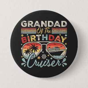 Badge Rond 7,6 Cm Grand-père de l'Anniversaire des vacances de crois
