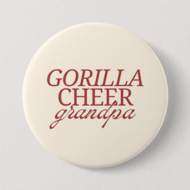 Badge Rond 7,6 Cm grand-père gorilla cheer (Devant)