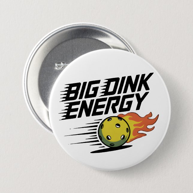 Badge Rond 7,6 Cm Grande énergie Dink (Devant & derrière)