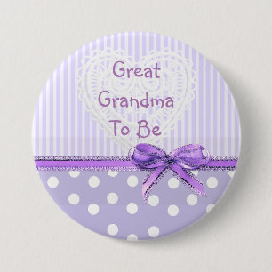Badge Rond 7,6 Cm Grande grand-maman à être bouton de baby shower 