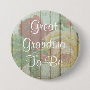 Badge Rond 7,6 Cm Grande grand-maman à être bouton rustique de baby