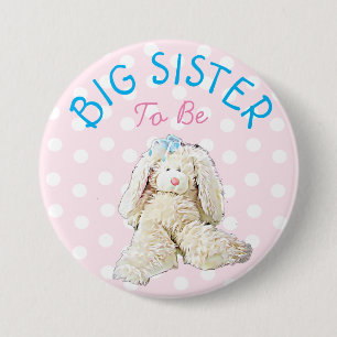 Badge Rond 7,6 Cm Grande Soeur pour être bébé mignonne Bouton de dou