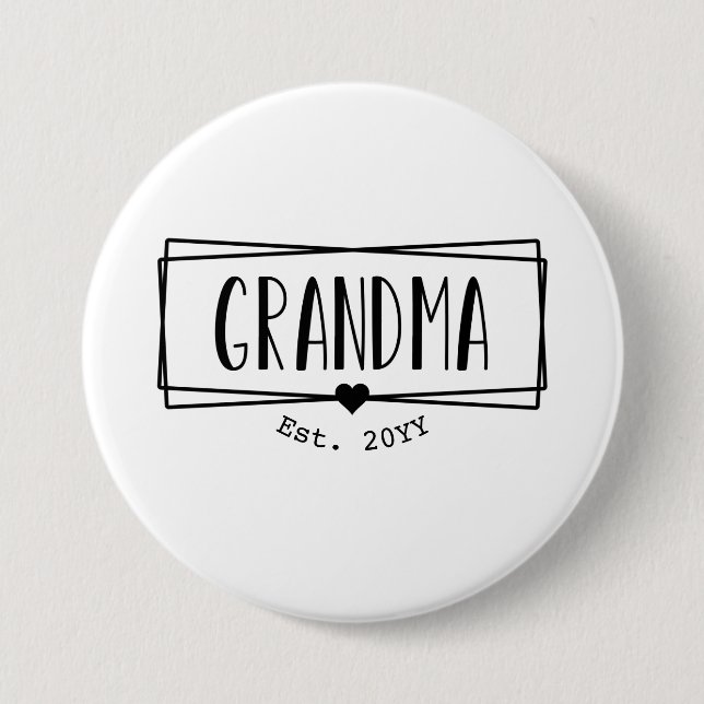 Badge Rond 7,6 Cm Grandma Est Grandma Nouvelle grand-mère Gigi cadea (Devant)