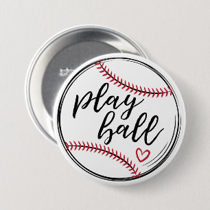 Badge Rond 7,6 Cm Graphique de baseball des Doodles Play, GraphicLov