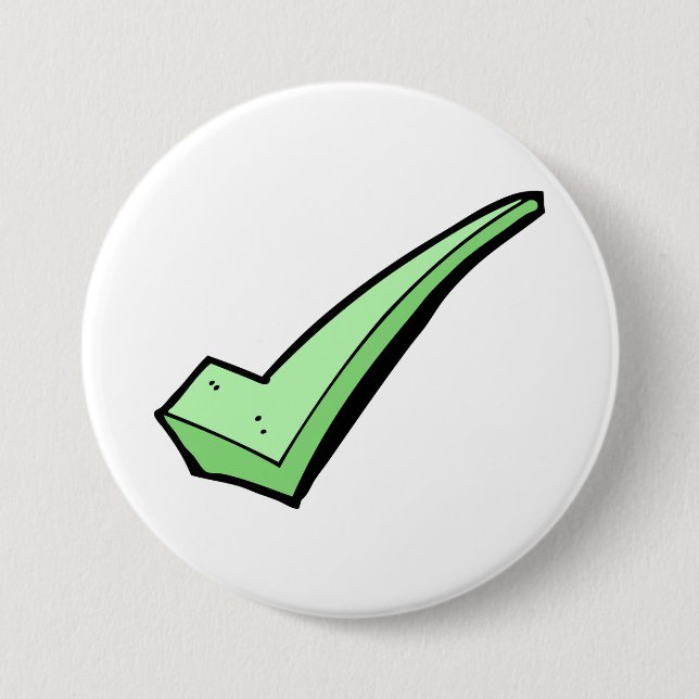 Badge Rond 7,6 Cm Green Check Mark Tick Symbol (Devant)