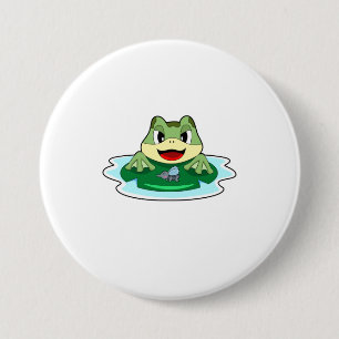 Badge Rond 7,6 Cm Grenouille