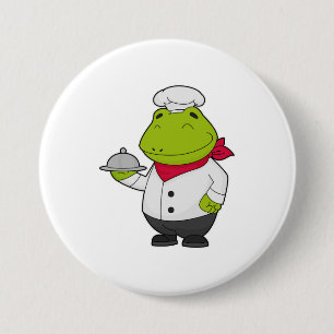 Badge Rond 7,6 Cm Grenouille comme cuire avec Plateau