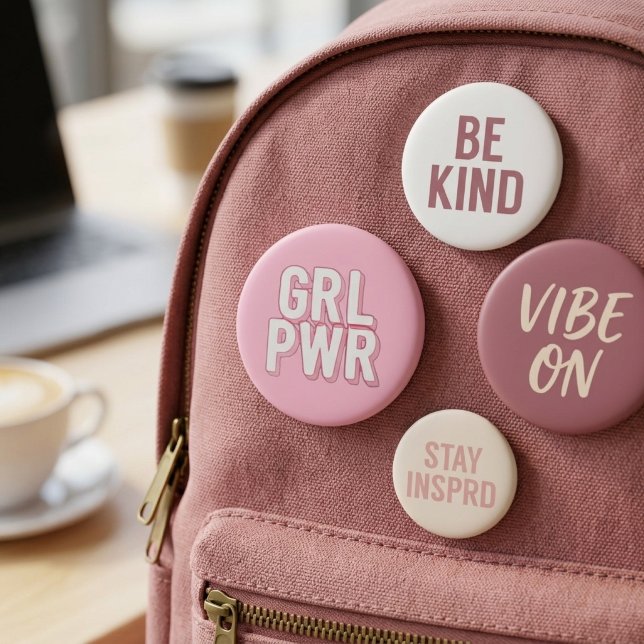 BADGE ROND 7,6 CM GRL PWR (Créateur téléchargé)