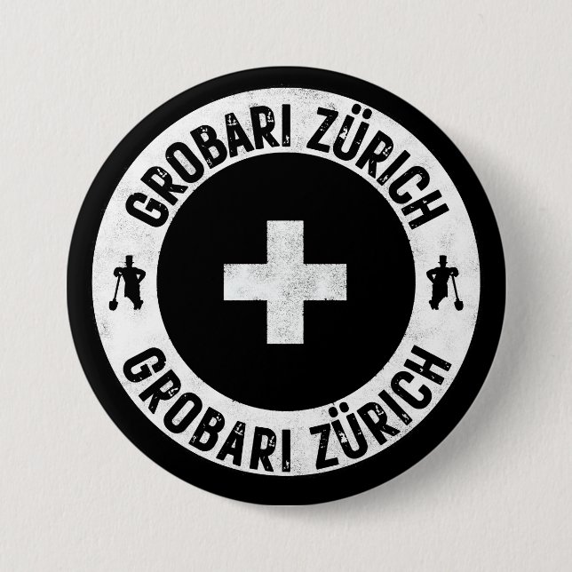 Badge Rond 7,6 Cm Grobari Zurich (Devant)