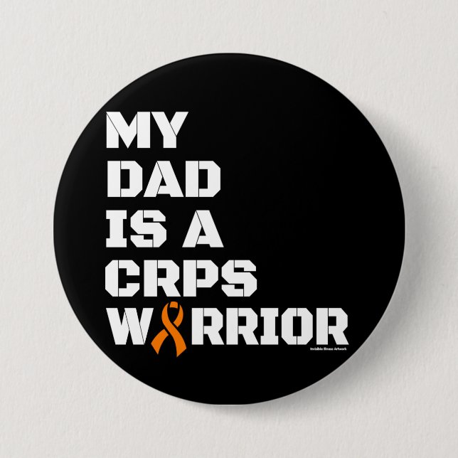 Badge Rond 7,6 Cm Guerrier/Blocage/Papa... (Devant)