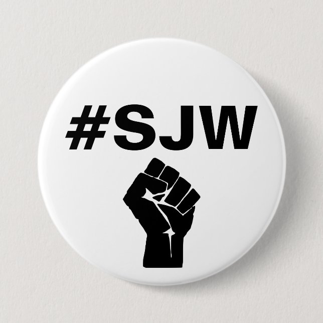 Badge Rond 7,6 Cm Guerrier de justice sociale de #SJW (Devant)