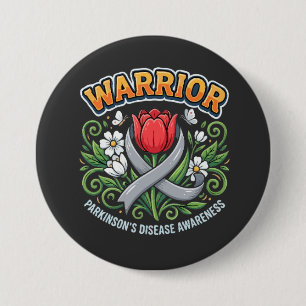 Badge Rond 7,6 Cm Guerrière de la sensibilisation à la maladie de Pa