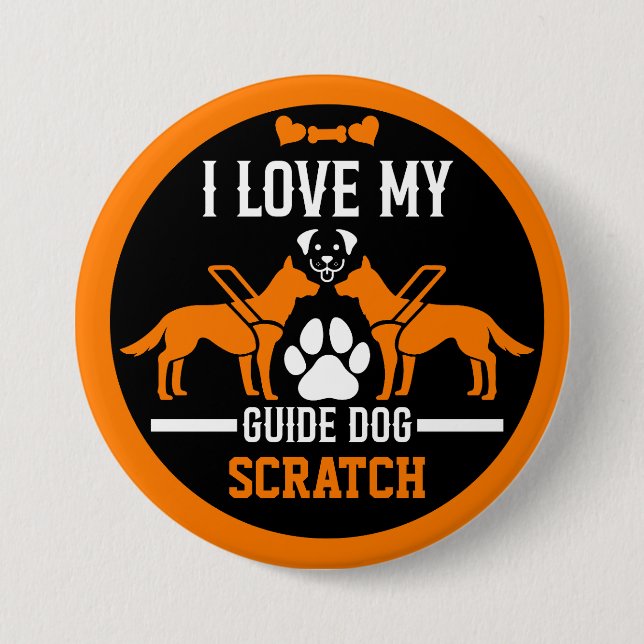 Badge Rond 7,6 Cm Guide des cadeaux de chien (Devant)