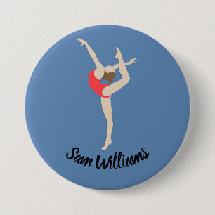 Badge Rond 7,6 Cm Gymnaste féminine