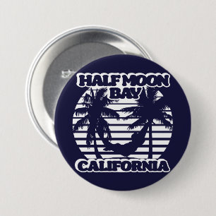 Badge Rond 7,6 Cm Half Moon Bay Californie