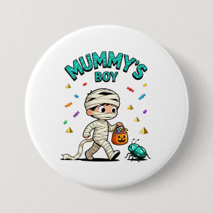 Badge Rond 7,6 Cm 🎃'Halloween du garçon de maman