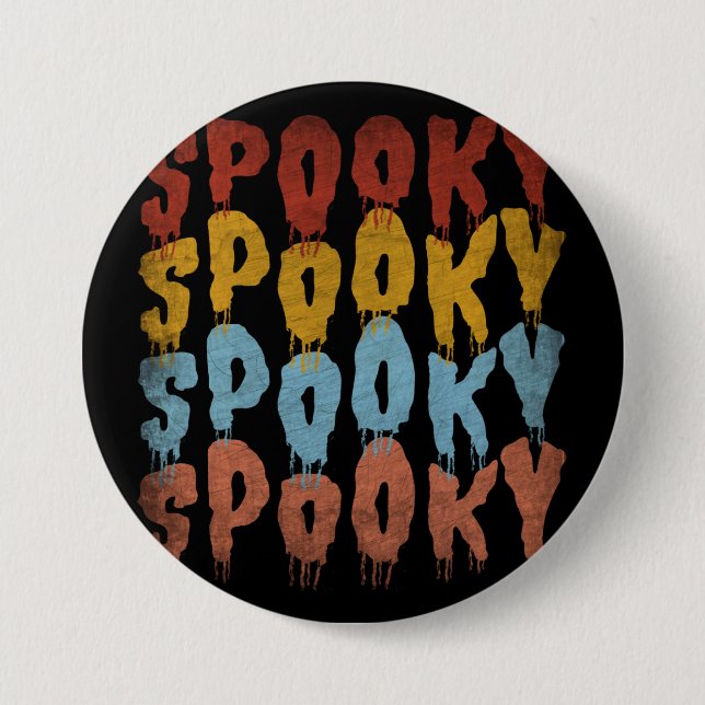 Badge Rond 7,6 Cm HALLOWEEN ÉFFRAYANT éffrayant (Devant)