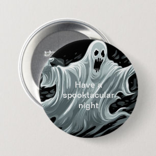 Badge Rond 7,6 Cm Halloween Ghost Pin