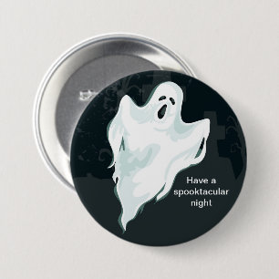 Badge Rond 7,6 Cm Halloween Ghost Pin