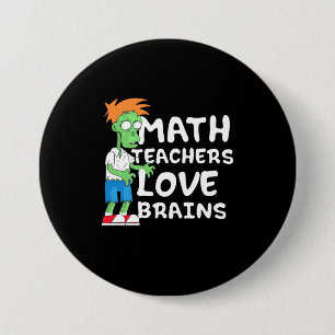 Badge Rond 7,6 Cm Halloween Math enseignant amour