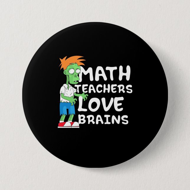 Badge Rond 7,6 Cm Halloween Math enseignant amour (Devant)