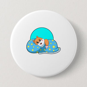 Badge Rond 7,6 Cm Hamster au coucher avec couverture.PNG