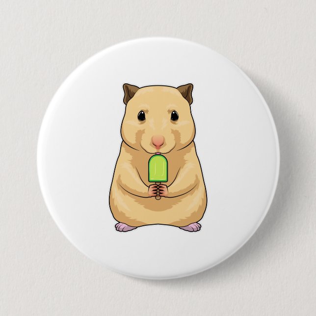 Badge Rond 7,6 Cm Hamster Popsicle (Devant)