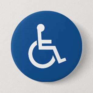 Badge Rond 7,6 Cm Handicapé