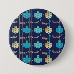 Badge Rond 7,6 Cm Hanoukka Round Buttons Fancy Shmancey Dreidels