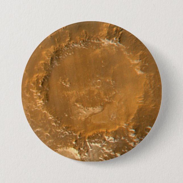 Badge Rond 7,6 Cm Happy Face Crater - officiellement "Galle Crater" (Devant)