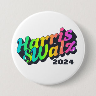 Badge Rond 7,6 Cm Harris et Walz Rainbow