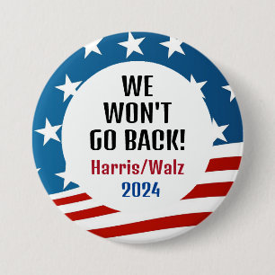 Badge Rond 7,6 Cm Harris/Walz 2024 Design