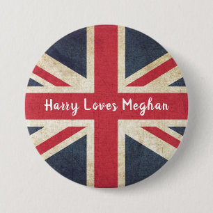 Badge Rond 7,6 Cm Harry AIME le bouton royal de mariage de Meghan