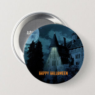 Badge Rond 7,6 Cm Haunted Goth Mansion Halloween