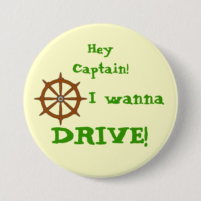 Badge Rond 7,6 Cm Hé capitaine Yellow (Devant)