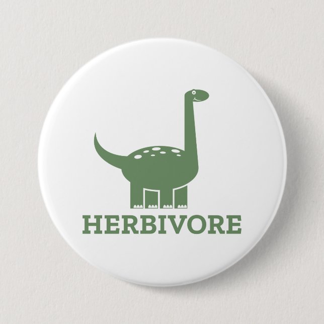 Badge Rond 7,6 Cm Herbivore (Devant)