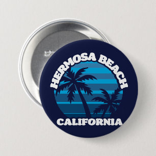 Badge Rond 7,6 Cm Hermosa Beach, Californie