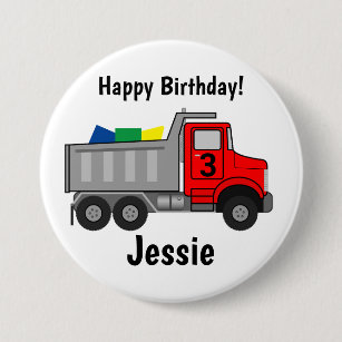 Badges Anniversaire Camion Personnalises Zazzle Fr