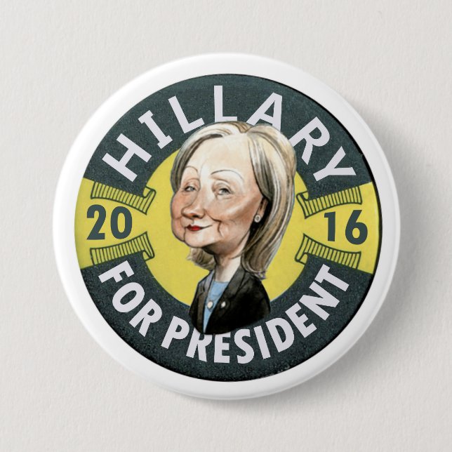 Badge Rond 7,6 Cm Hillary Clinton 2016 (Devant)