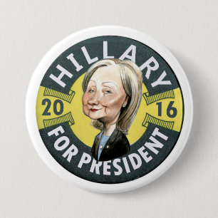 Badge Rond 7,6 Cm Hillary Clinton 2016