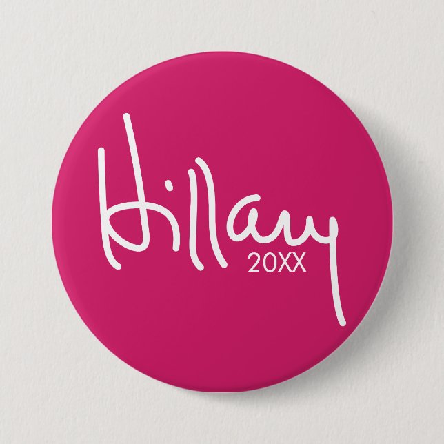 Badge Rond 7,6 Cm Hillary Clinton 2020 Designer Campaign Gear (Devant)