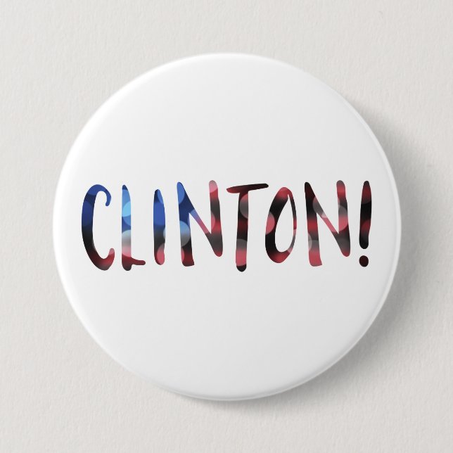Badge Rond 7,6 Cm Hillary Clinton bokeh (Devant)