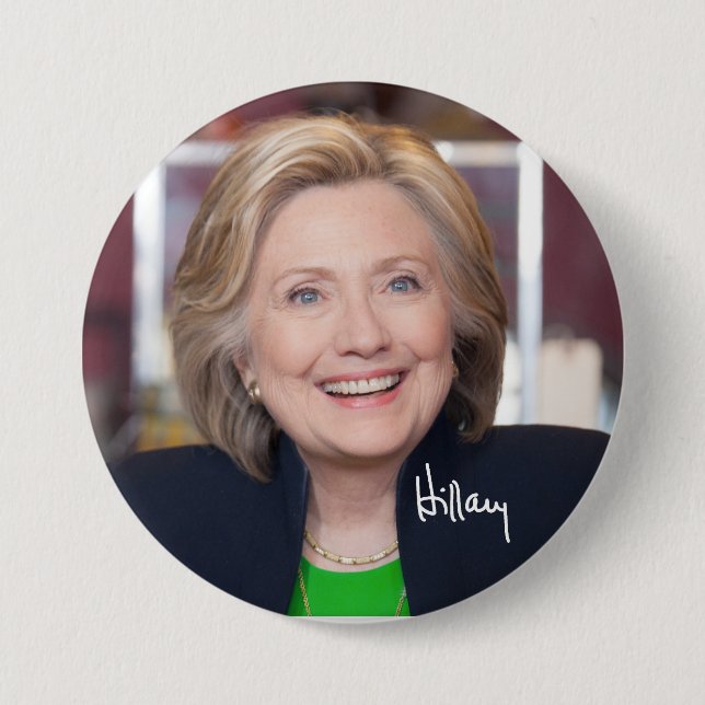 Badge Rond 7,6 Cm Hillary Clinton pour le Président Picture Button (Devant)