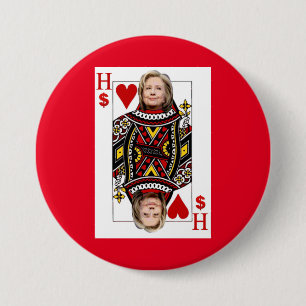 Badge Rond 7,6 Cm Hillary Clinton : Reine de Wall Street