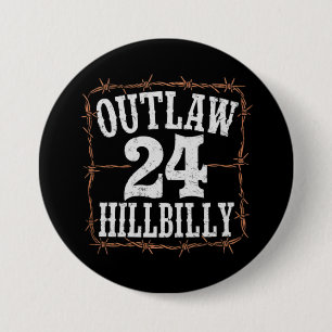 Badge Rond 7,6 Cm Hillbilly hors-la-loi 2024 Western Trump Vance 202