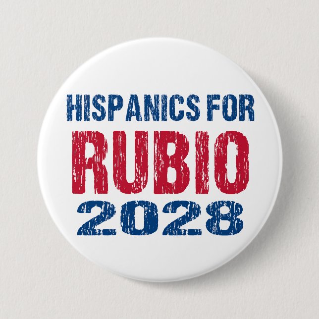 Badge Rond 7,6 Cm Hispaniques pour Rubio 2028 (Devant)