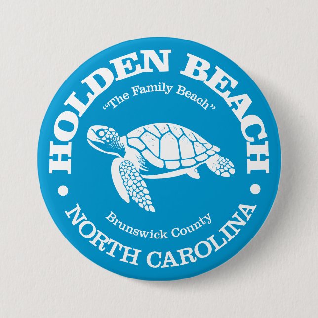 Badge Rond 7,6 Cm Holden Beach (tortue de mer) (Devant)