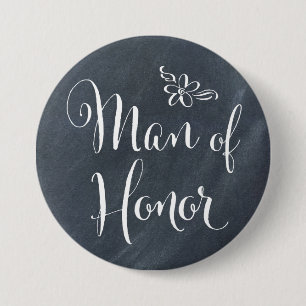 Badge Rond 7,6 Cm Homme de tableau d'honneur