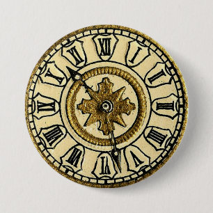 Badge Rond 7,6 Cm Horloge vintage